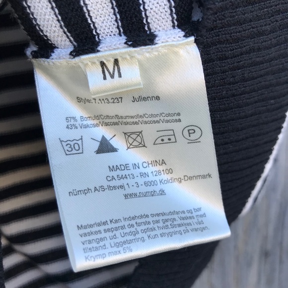 Numph Black & White Stripe Long Sleeve Sweater - Picture 9 of 9